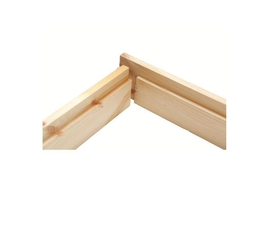 Travis Perkins Light Brown High Quality Rebated Pine Redwood Door Casing, 38x115mm