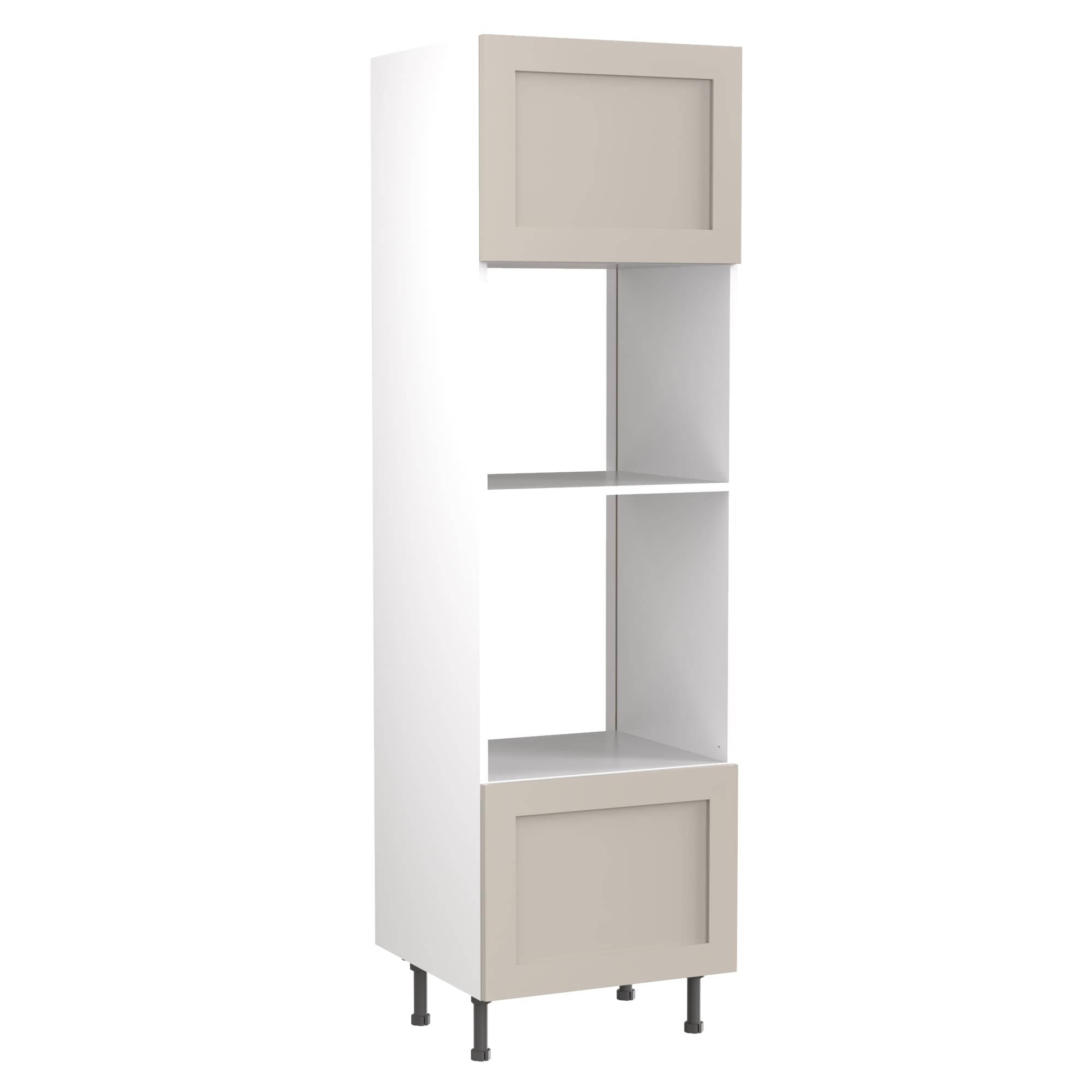 Flatpack Single Oven & Microwave Tower Shaker Ultra Matt Light Grey 600mm - FKKH0732