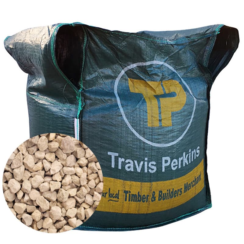 Travis Perkins Cotswold Stone Chippings Buff Bulk Bag