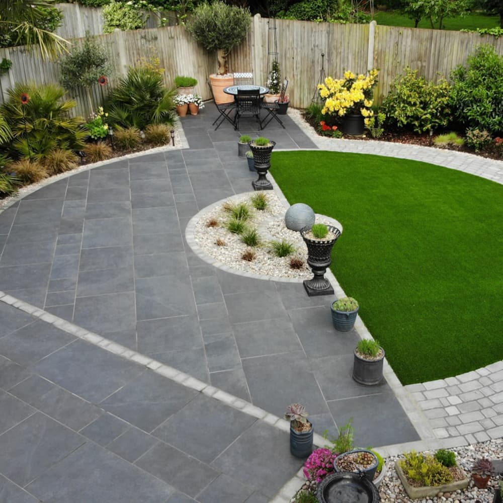 Marshalls Fairstone Slate Casarta Paving Pack Black 800mm x 800mm x 20mm