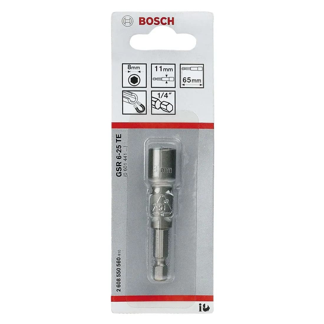 Bosch 8Mm Hex Drive X 65Mm Tek Bit