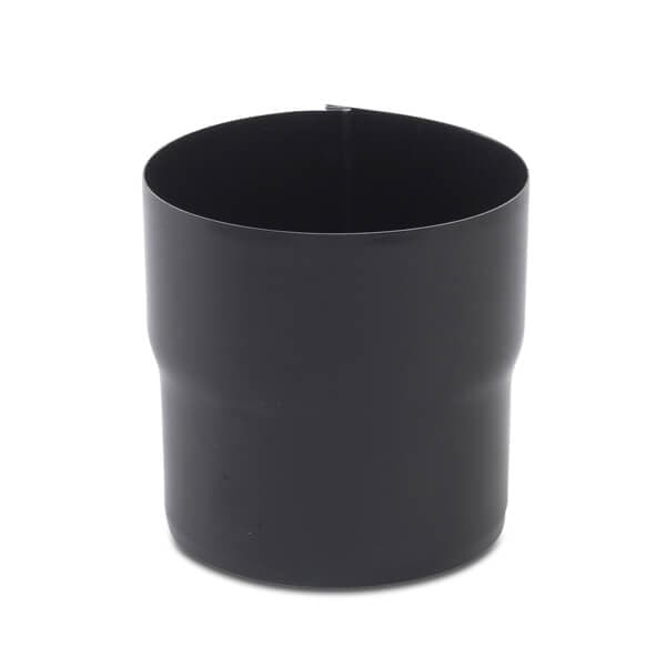 Steel Downpipe Connector - 87mm Black