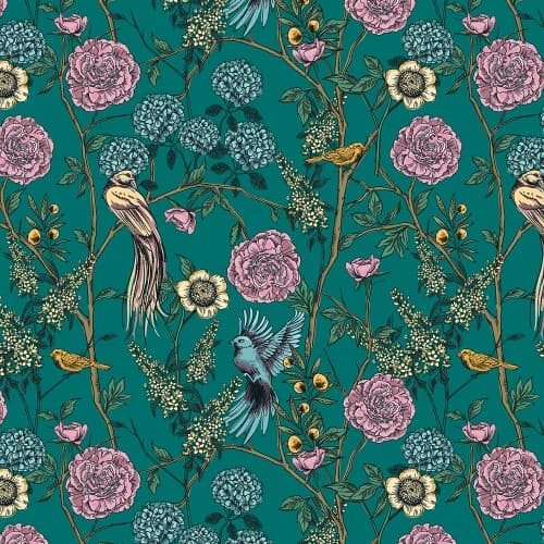 Acrylic Wall Panel - 896mm x 2400mm x 4mm Vintage Birds