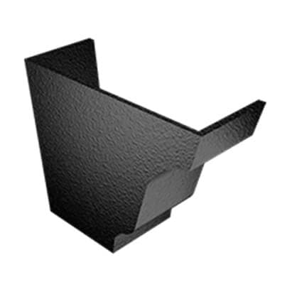 Cast Aluminium No46 Ogee Gutter External Stopend - 125mm Black (9005 Leatherette)
