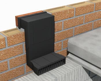 Subfloor Ventilation Underfloor Ventilator Telescopic - Black