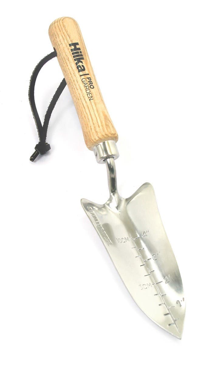 Hilka Gardening Hand Transplanter - Stainless Steel - Hardwood Handle