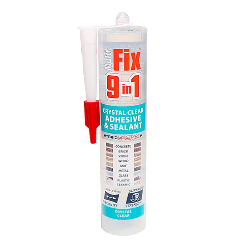 Timco 247336 9 In 1 Adhesive & Sealant - Crystal Clear 290Ml Cartridge 1