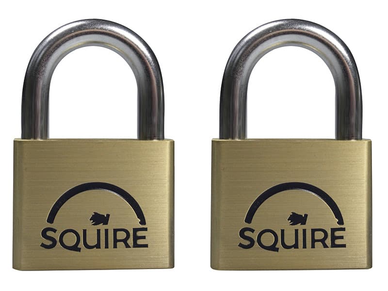 Squire LN4T Ln4T Lion Brass Padlocks 5-Pin 40Mm Twin Pack (2 X Ln4Ka)