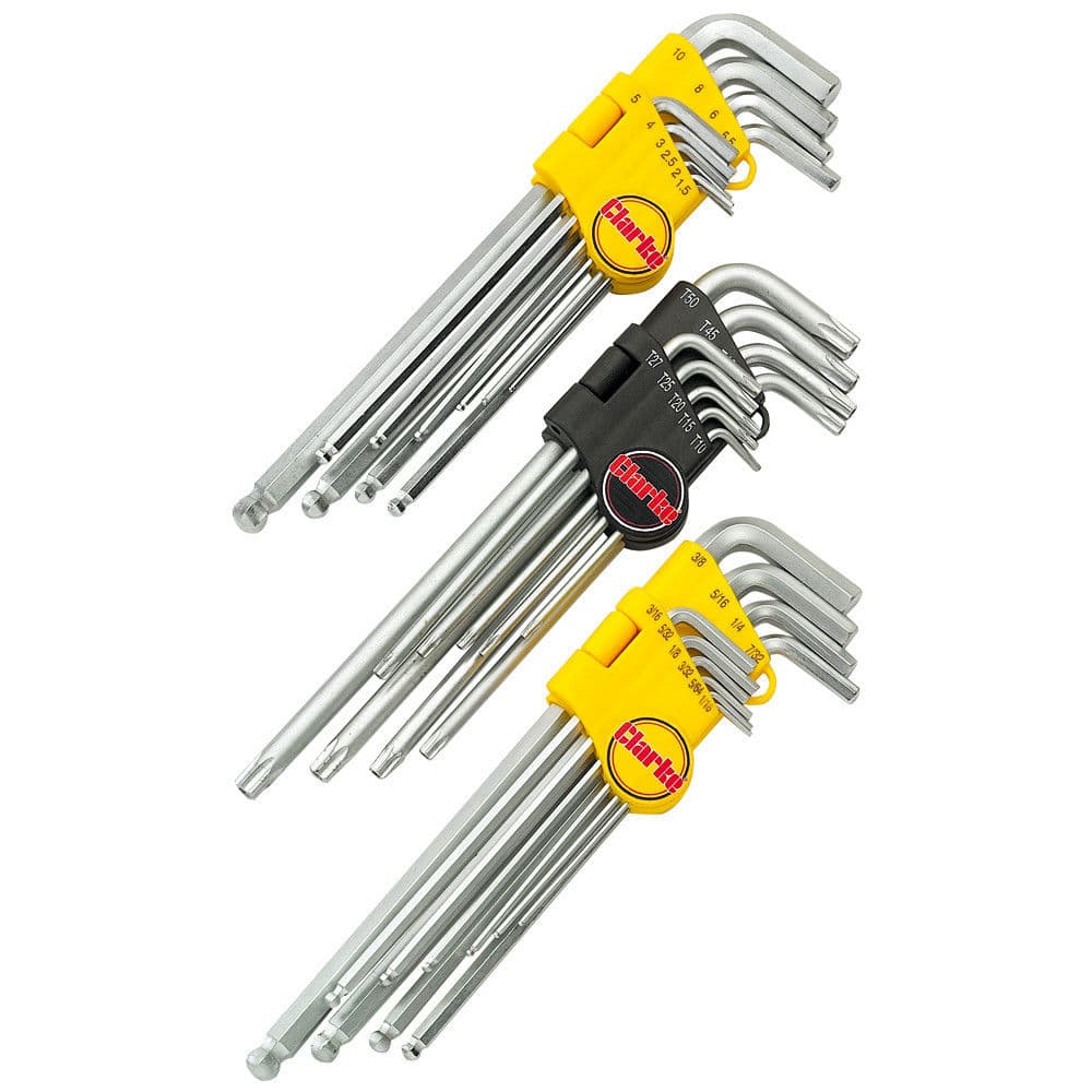 Clarke 1700538 Pro138 29Pce Extra Long Hex & Torx Key Set