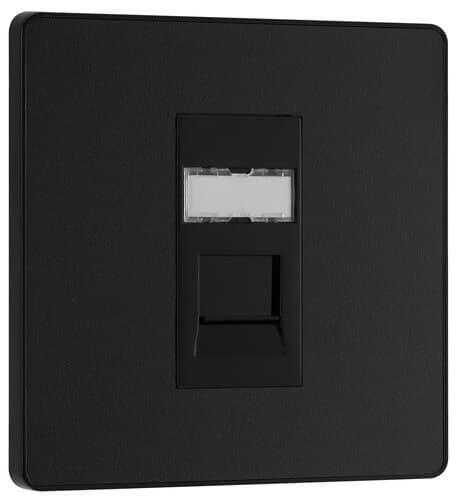 Nexus Metal Brushed Steel Double Switched 13A Power Socket NBS22B-01