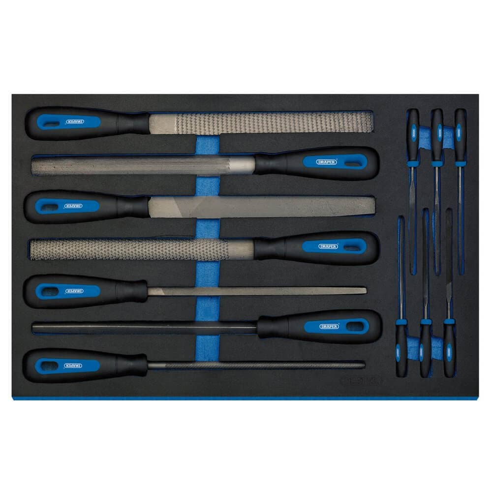 Draper 63513 Hand File Set In 3/4 Drawer Eva Insert Tray (13 Piece) per set