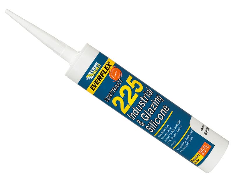 Everbuild Sika 486133 Everflex® 225 Industrial & Glazing Silicone Black 295Ml