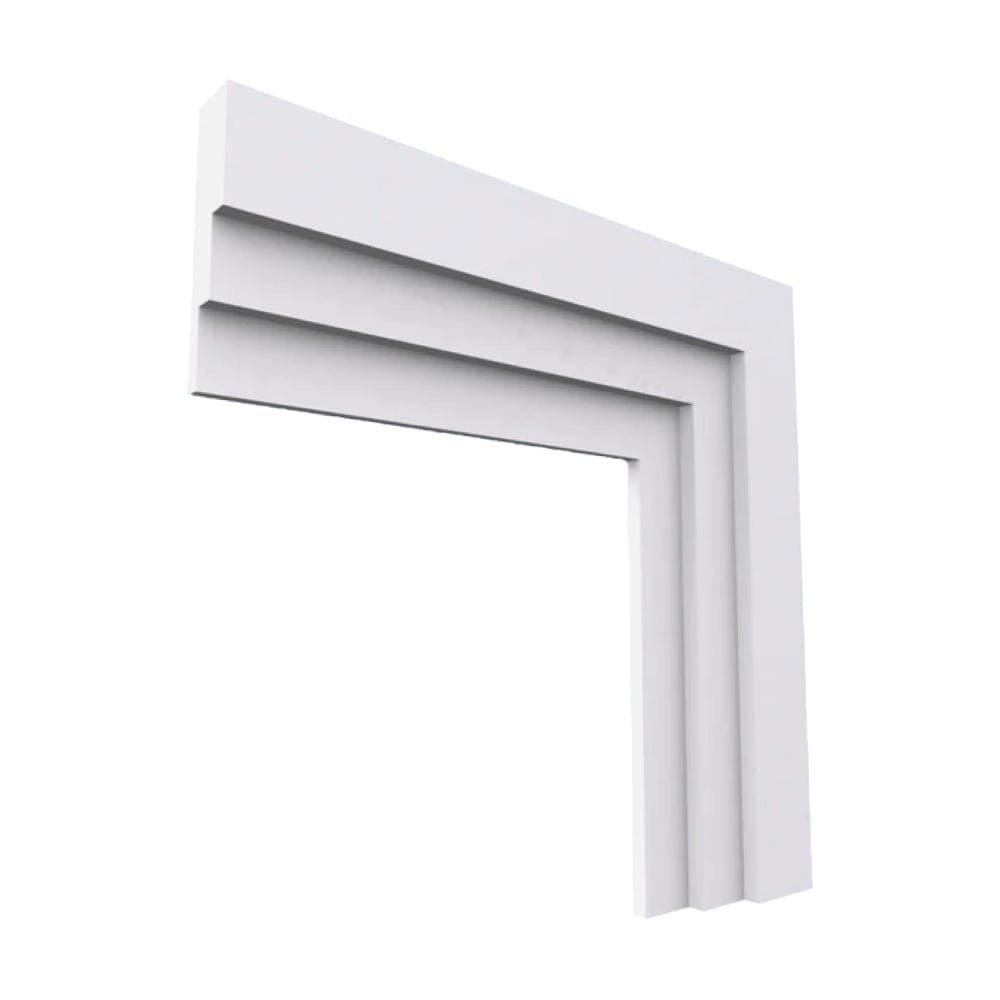 Large Stepped MDF Architrave White Primed 4200mm x 80mm x 18mm