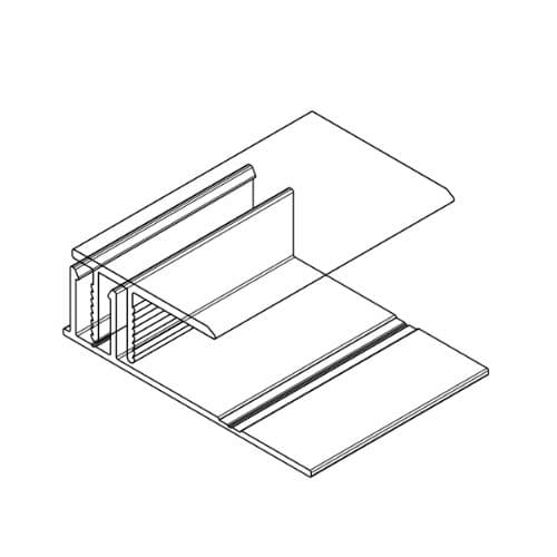Aluminium Cladding Two Part Finishing Trim - 70mm x 2825mm Queensland Walnut
