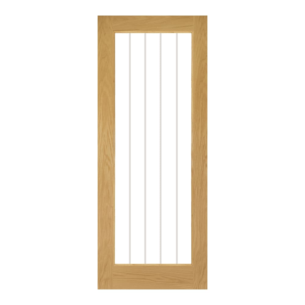 Deanta Ely Unfinished Oak Patt 10 Glazed 1L Door 1981 x 838 x 35mm
