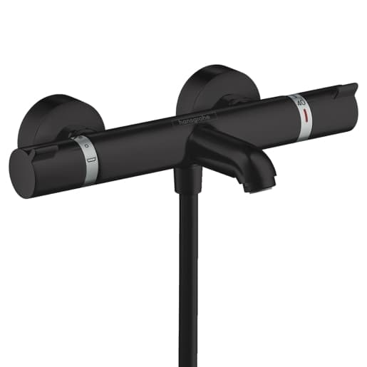 Hansgrohe Ecostat Thermostatic Bath Mixer Comfort - Matt Black - 13114670