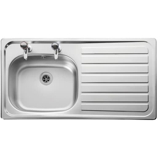 Leisure Lexin 2 Tap Inset Stainless Steel Right Hand Drainer Kitchen Sink LN95L