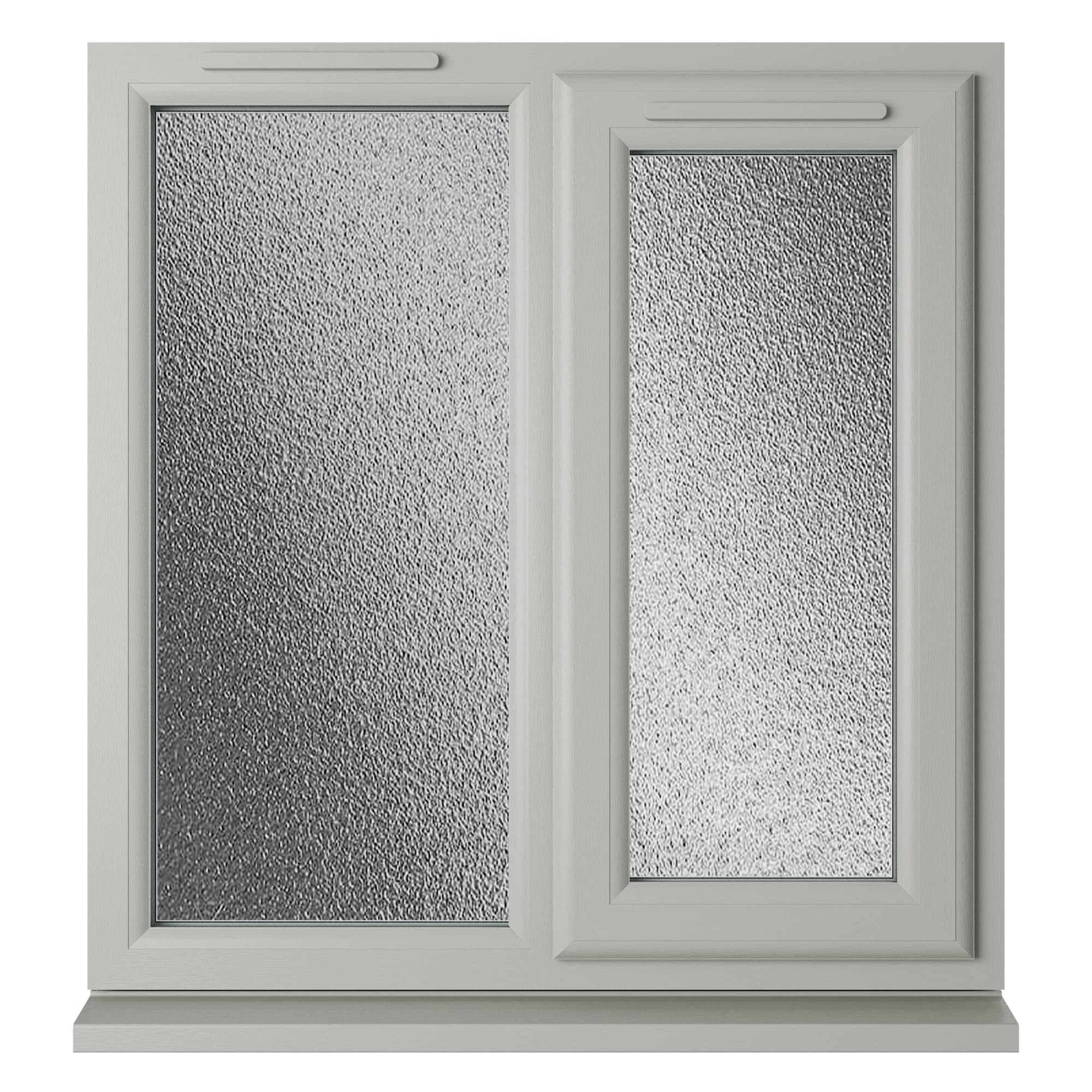 Crystal Double Glazed uPVC Window Agate/White Right Hung 965mm x 905mm Obscure