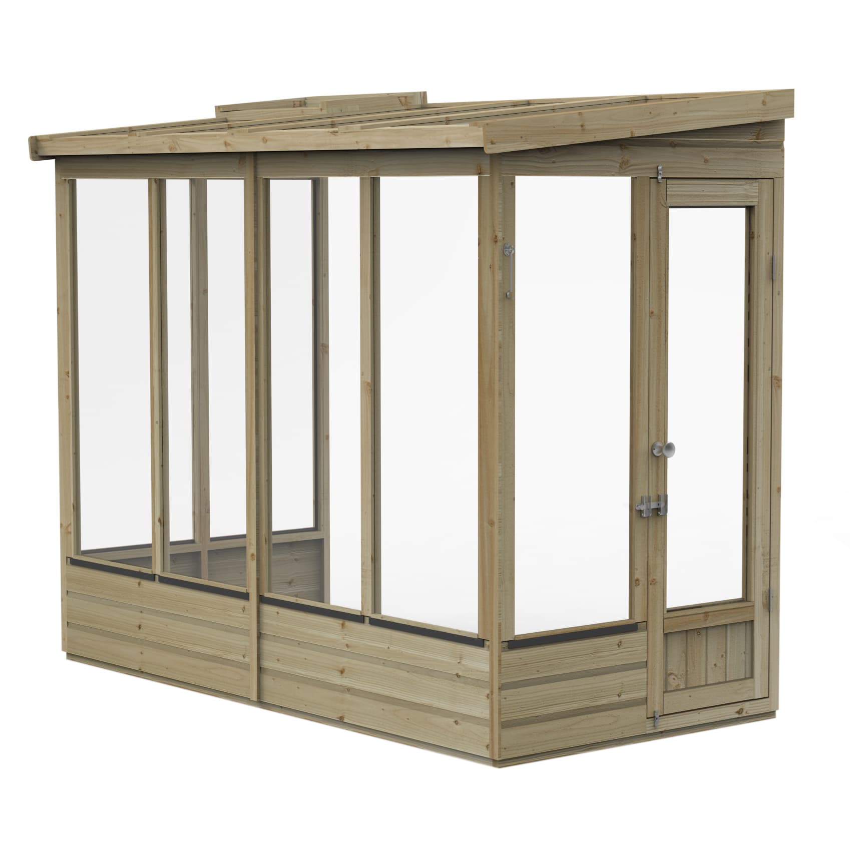 8 x 4 Wallscape LEAN-TO Greenhouse Solid Back