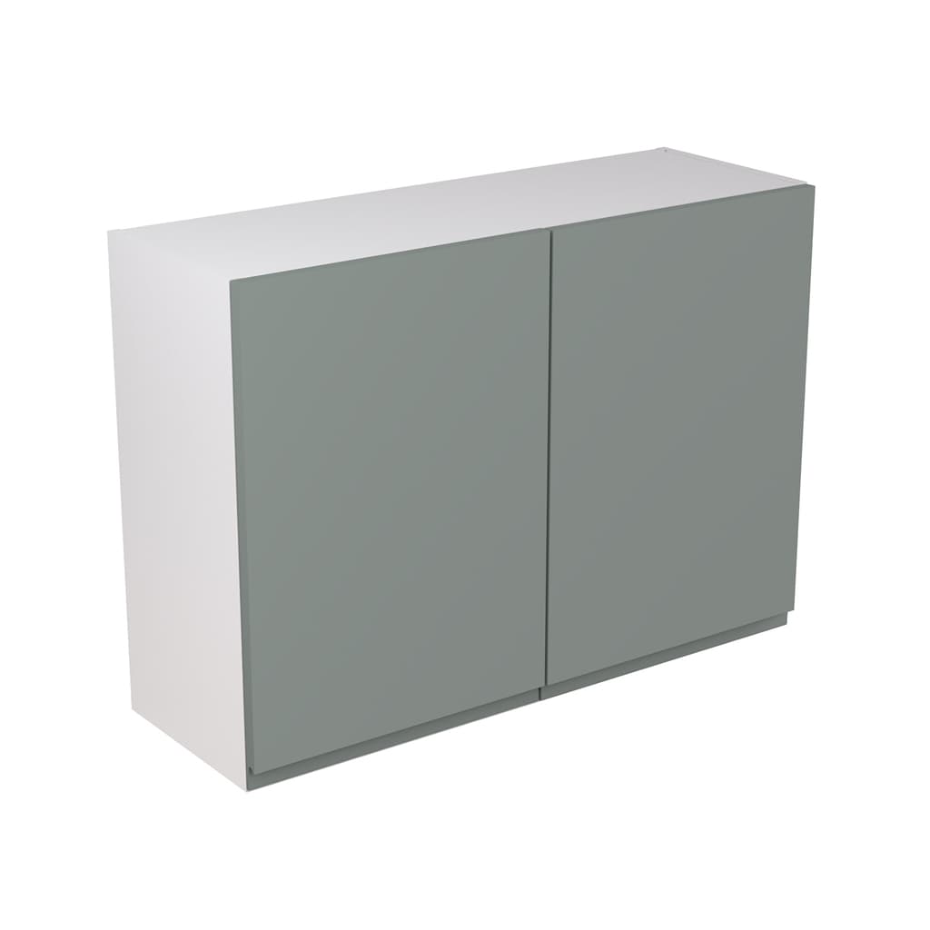 Flatpack 1000 Wall Kitchen Cabinet J-Pull Ultra Matt Sage Green
