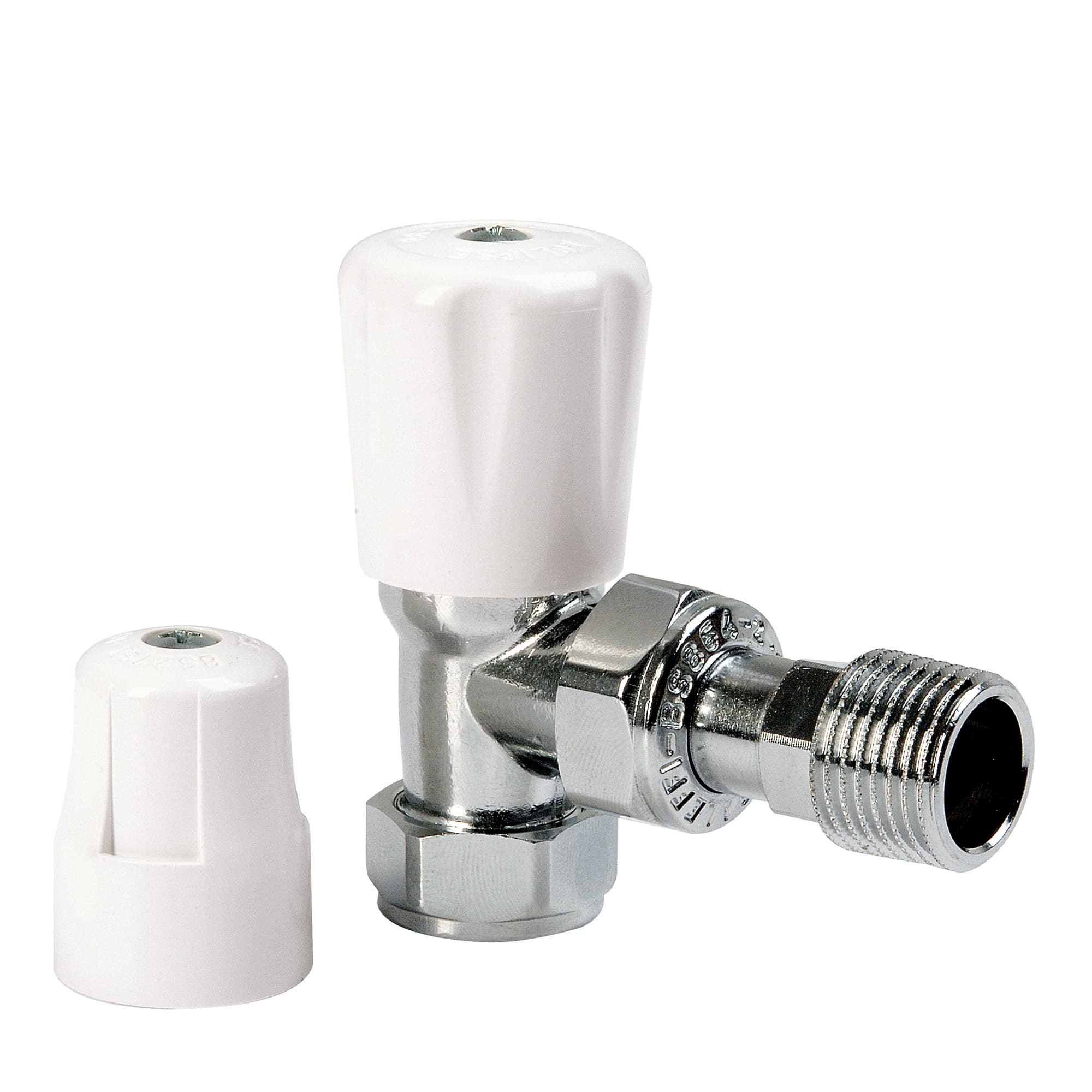 Altecnic 410410 Ltc Eclipse Angled Manual Radiator Valve 10mm Wheel Head & Lockshield Caps