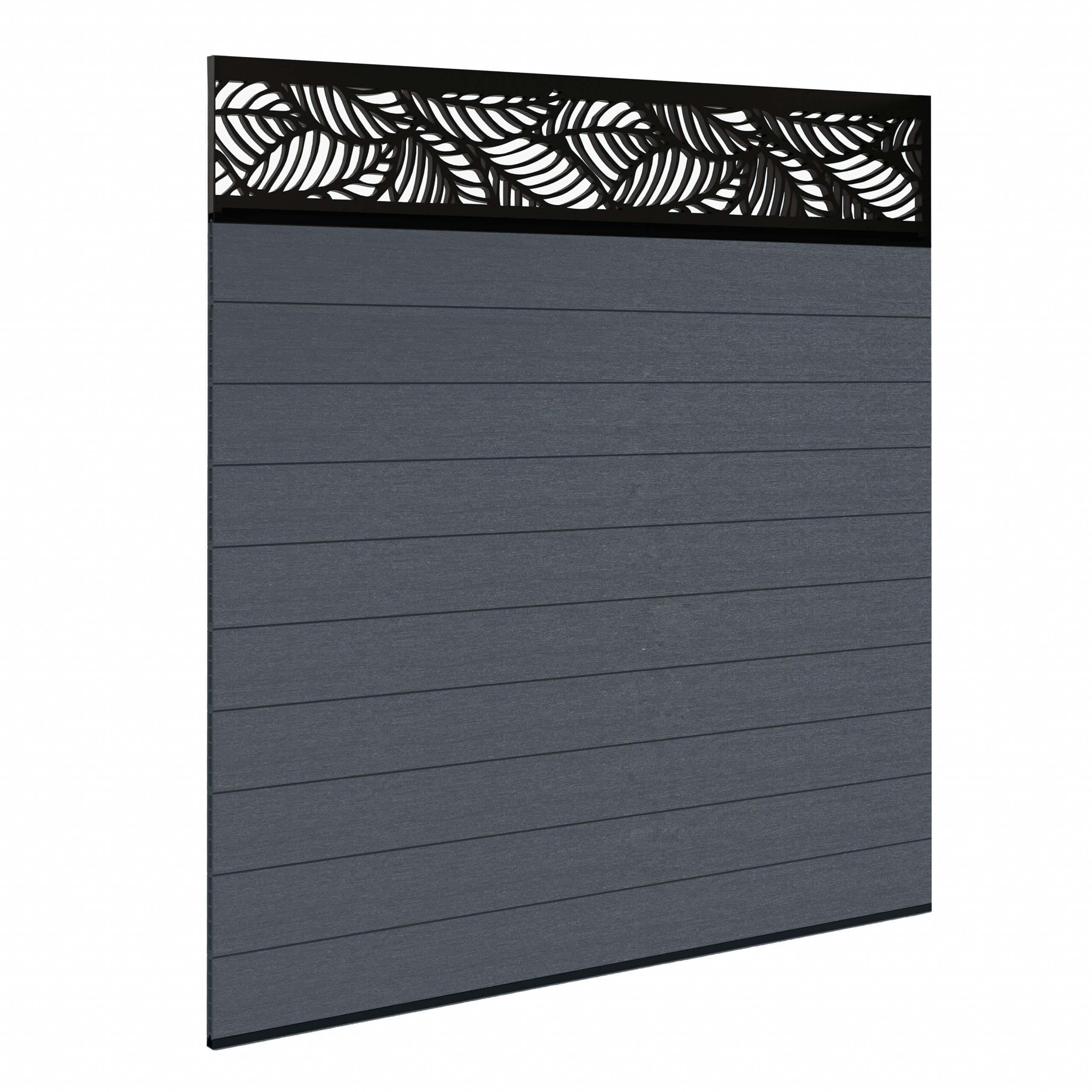 Dino Decking Composite Fence Panels - Anthracite Without Posts 1.8m