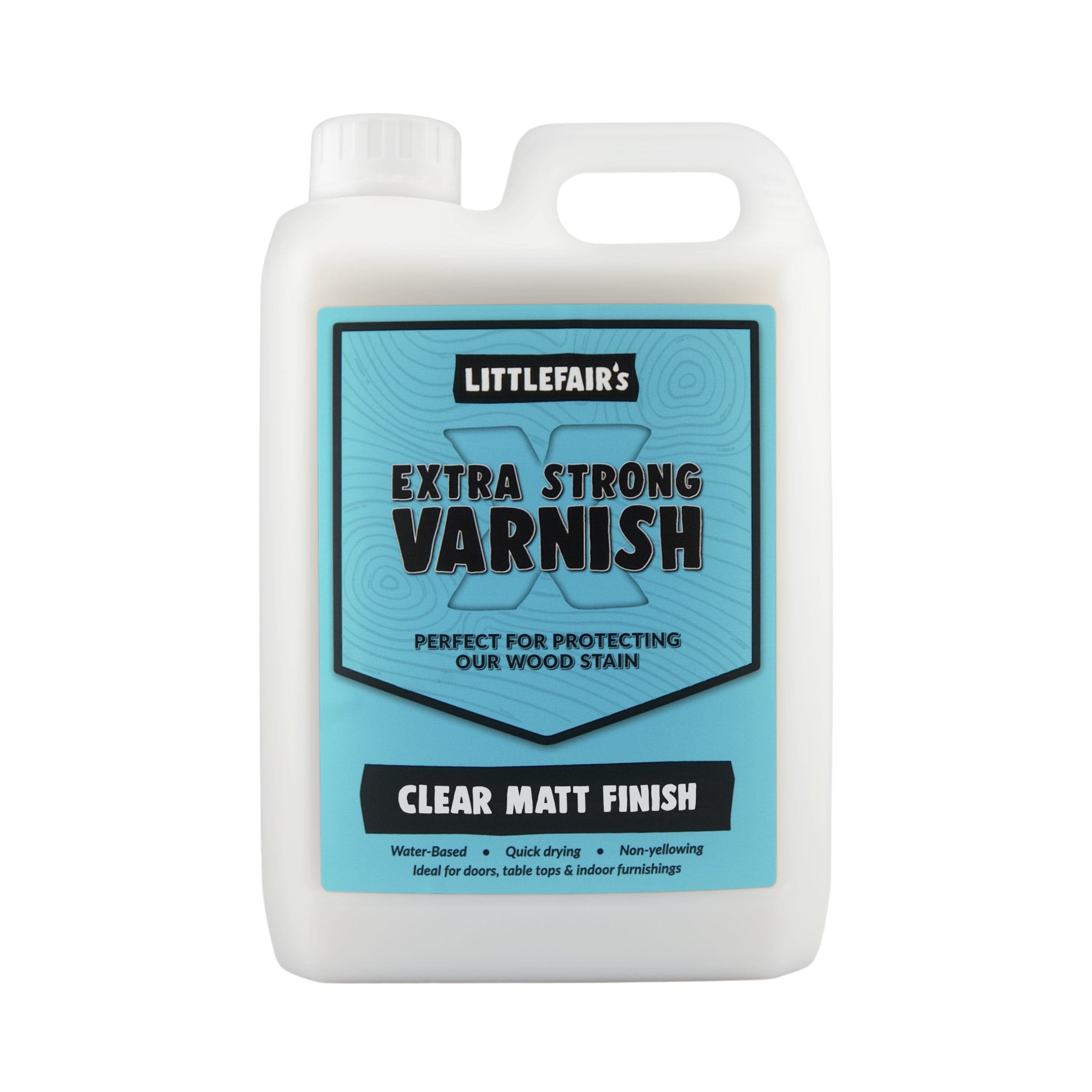 Littlefairs Water-Based Extra Strong Varnish - Matt/Satin/Gloss - Indoor Use (Doors/Floors/Tables/Furniture)