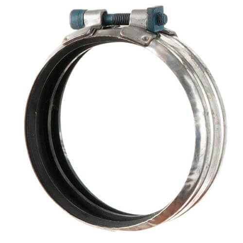 Cast Iron Halifax Soil Coupling Chrome Steel Max - 100mm