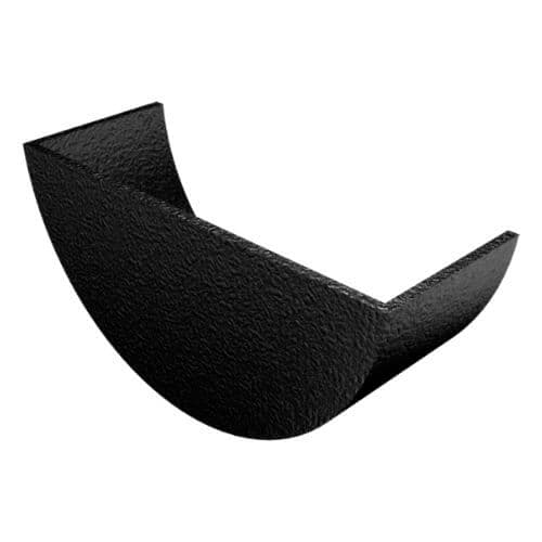 Cast Aluminium Half Round Gutter Internal Stopend - 114mm Black (9005 Leatherette)