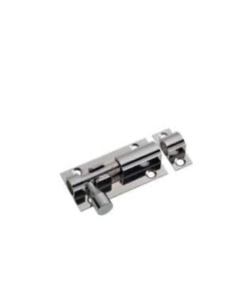Straight Door Bolt - 50mm - Chrome Plated - Internal - Security Solutions