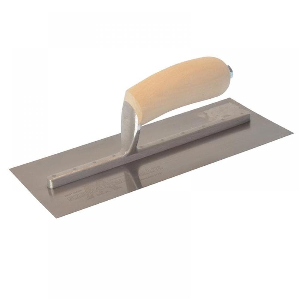 Marshalltown MXS1SS Mxs1Ss Plastererfts Finishing Trowel Stainless Steel Wooden Handle 11 X 4.1/2In