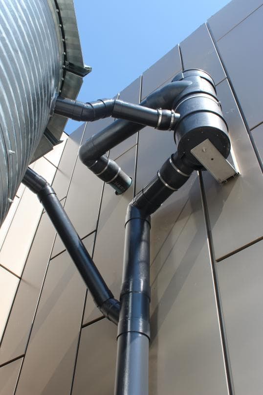 Large Vortex Rainwater Collection Filters for Barns & Warehouses (150mm with Wall Bracket) Original Organics