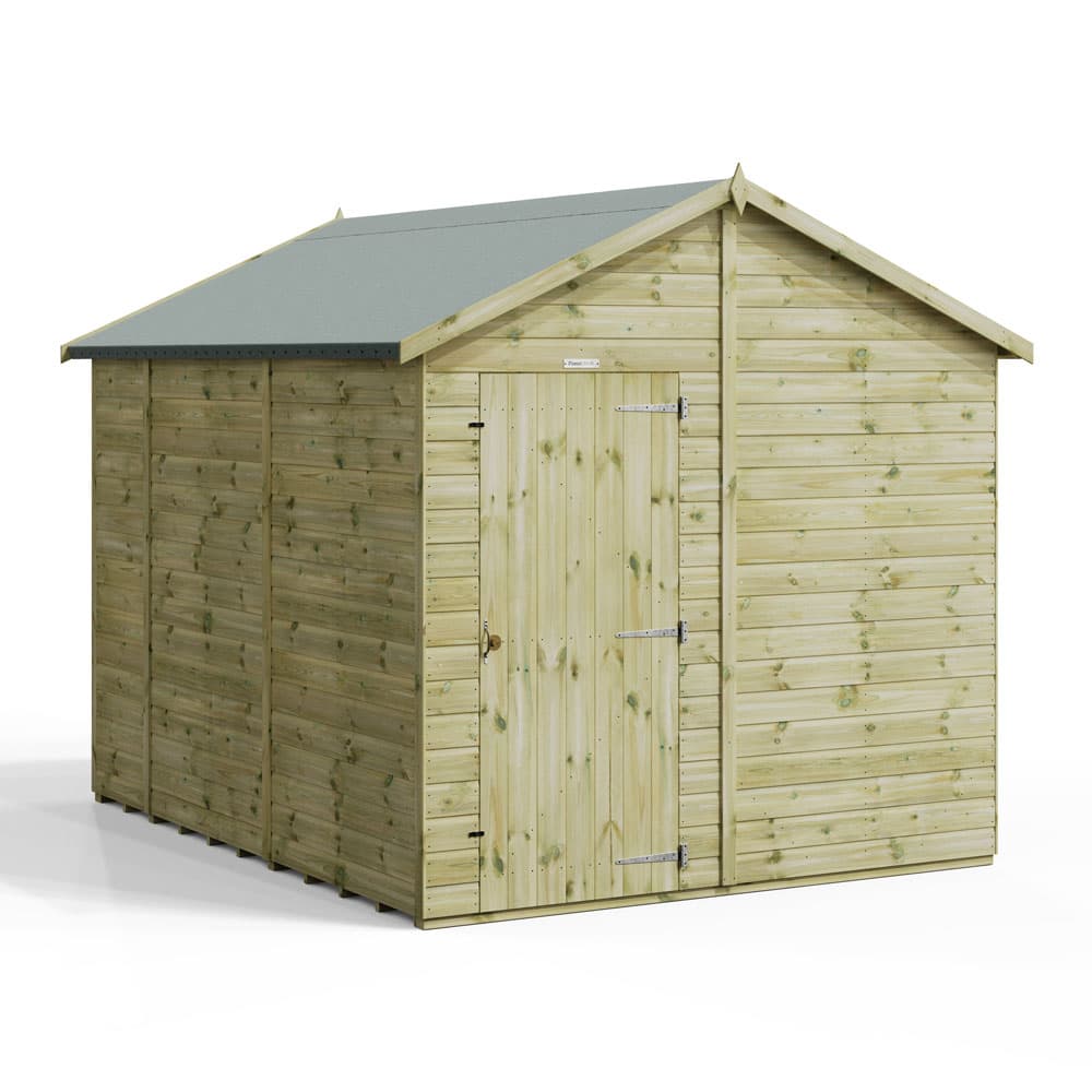 10x8 Premium Powersheds Apex No Windows