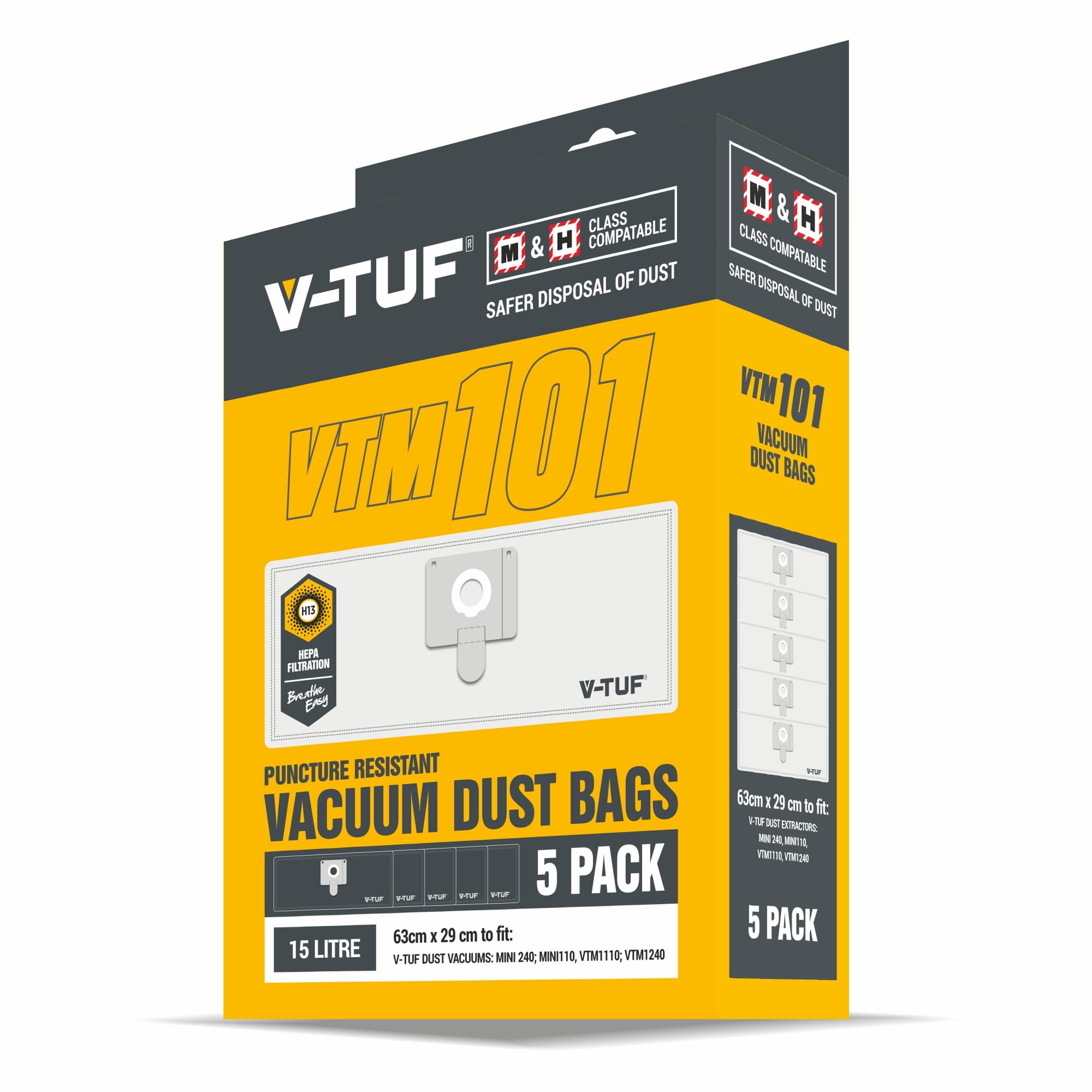 V-TUF MINI 5L Dust Bags Pack of 5