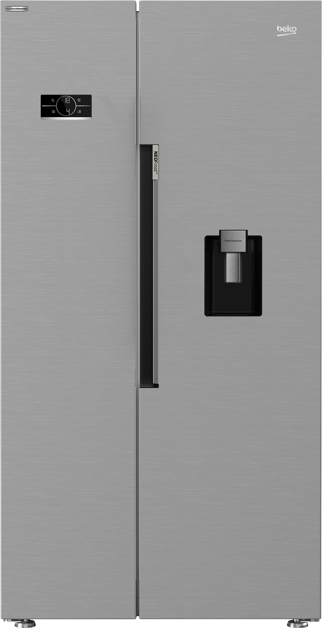 Beko American Style Side By Side Fridge Freezer with LED Display Stainless Steel 980mm - ASD2442VPS