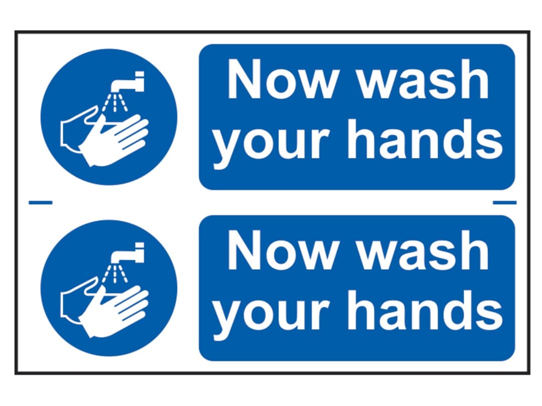 Scan Now Wash Your Hands - PVC Sign 300 x 200mm 0404