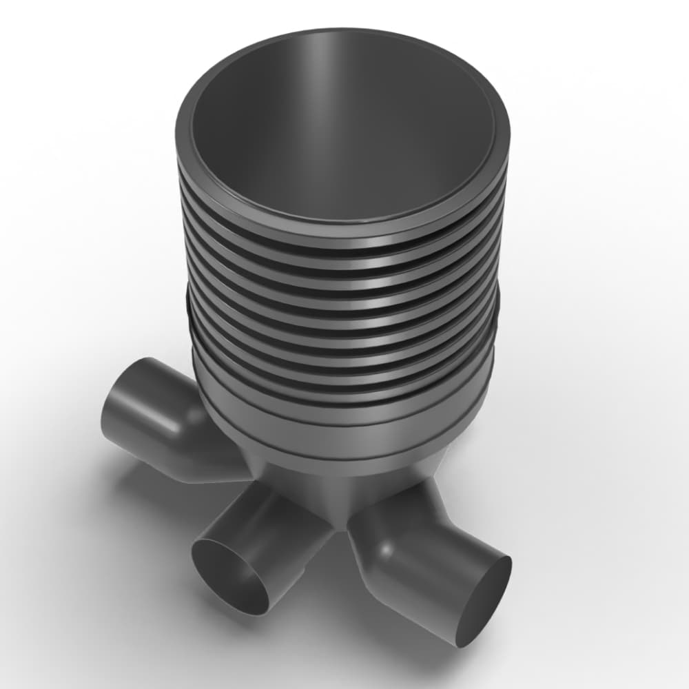 Inspection Chamber Set - 600mm Diameter x 1090mm Depth with 225mm Channel & 225mm Inlets