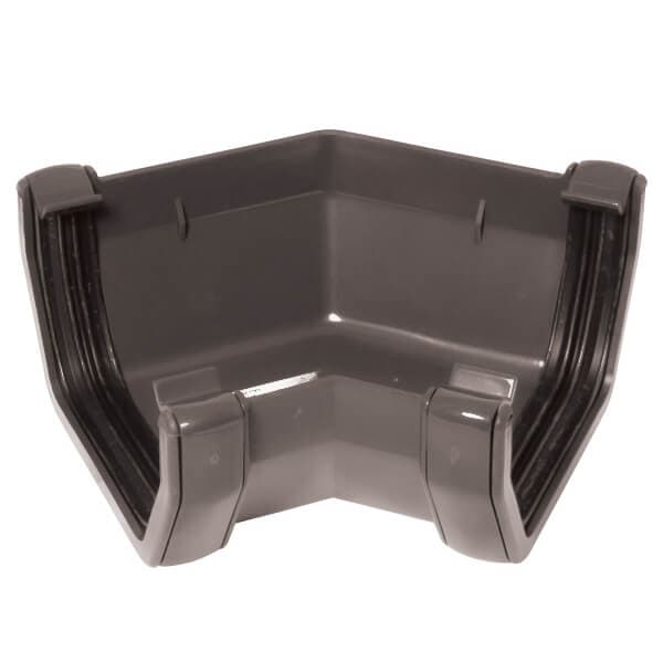 FloPlast Square Gutter Angle - 135 Degree x 114mm Anthracite Grey