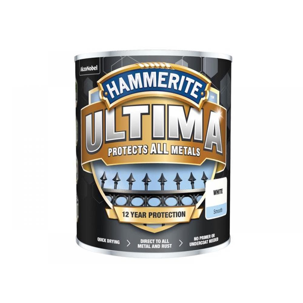 Hammerite 5362531 Ultima Metal Paint Smooth White 750Ml