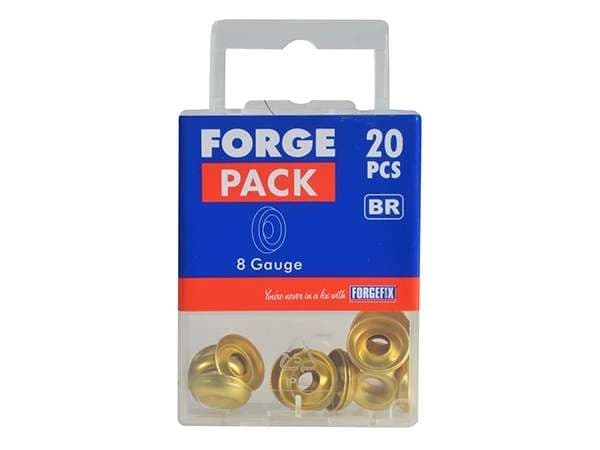 Forgepack FPSCW10B Screw Cup Washers - Brass No. 10ftS (Pack Of 20)