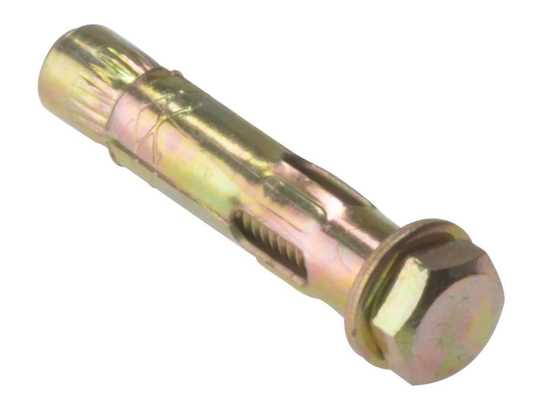 Fandf 10SX865 Sleeve Anchor - Hex Bolt Type - Zinc Yellow Passivated M8 X 65Mm (Bag Of 10)