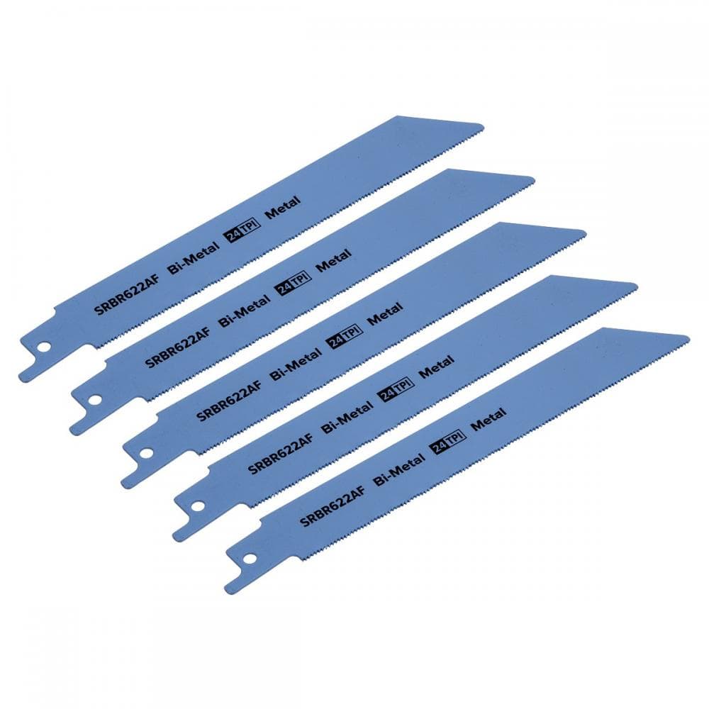 Sealey SRBR622AF Reciprocating Saw Blade Metal 150Mm 24Tpi - Pack Of 5