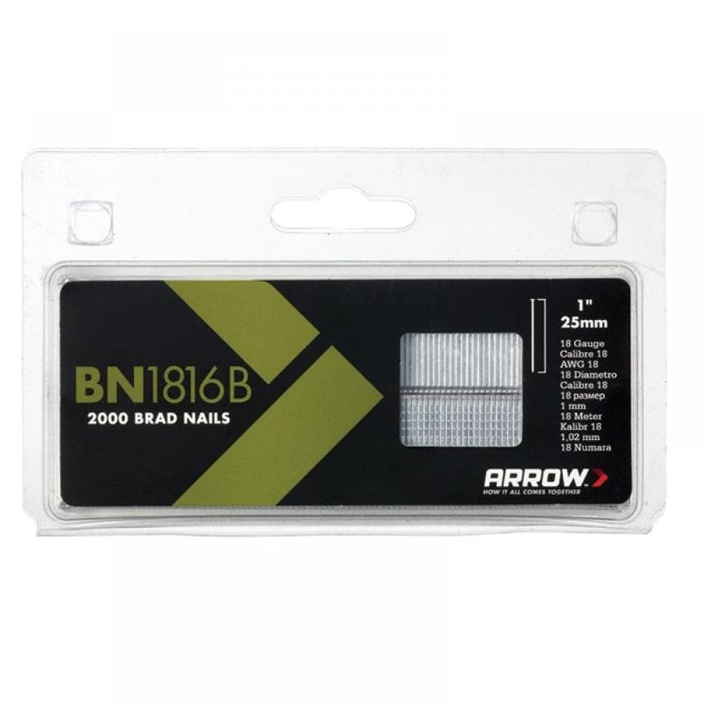 Arrow ABN1816B Bn1816B Brad Nails 25Mm Brown Head (Pack 2000)
