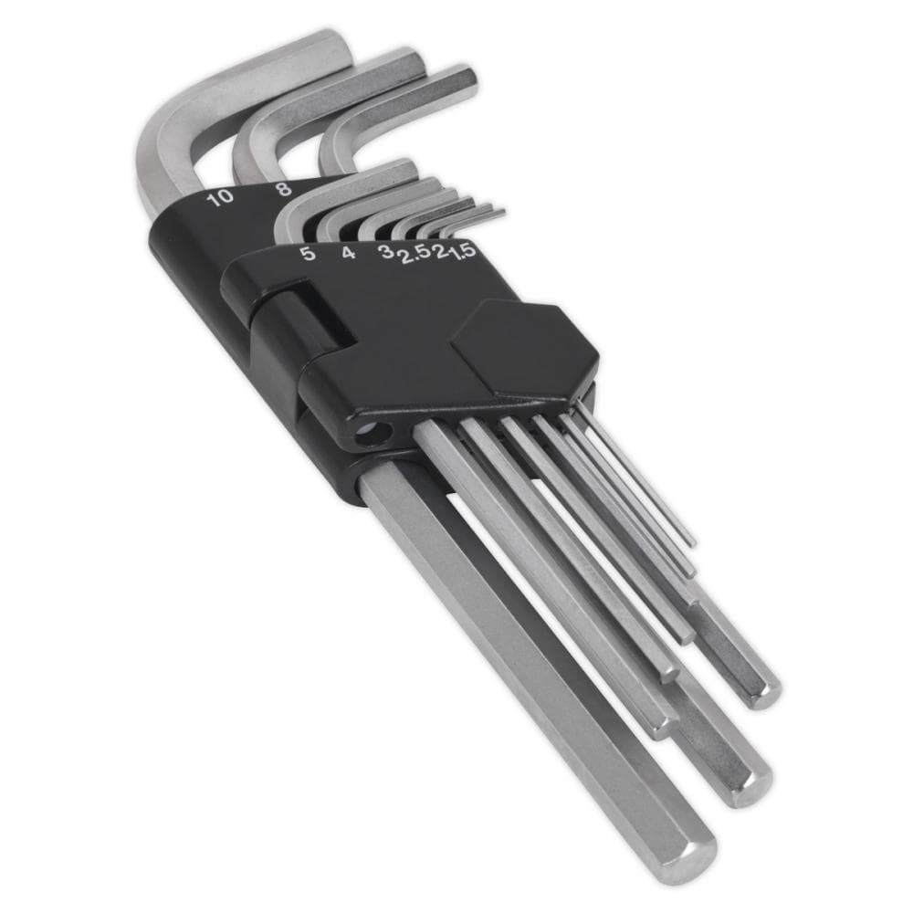 Sealey AK7136 Hex Key Set 9Pc Long Metric