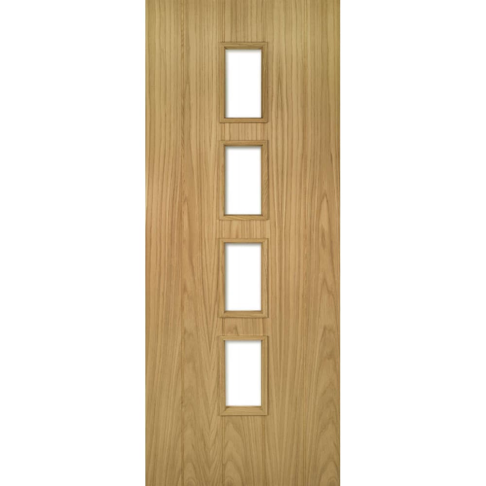 Deanta Galway Unfinished Oak Glazed Fire Door 30m 1981mm x 686mm x 45mm