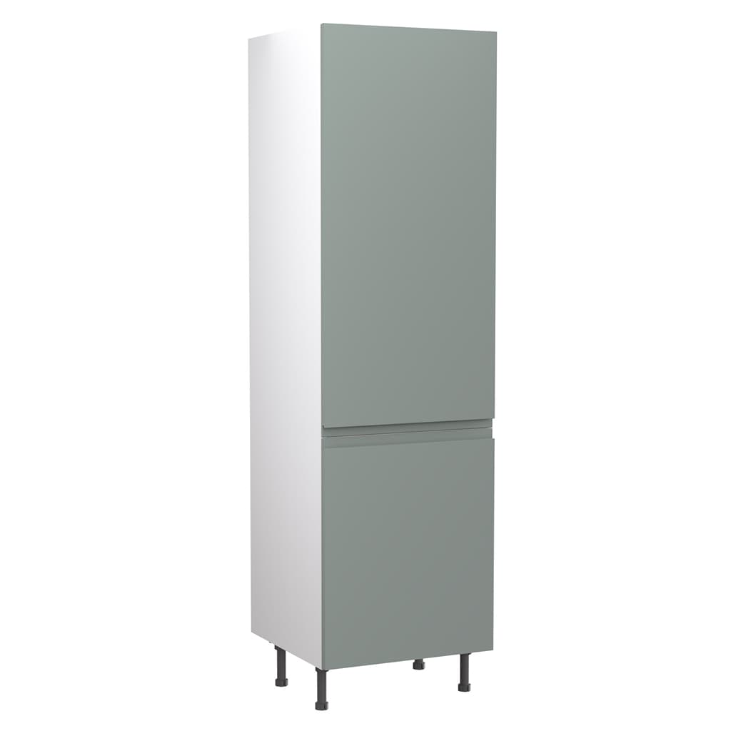 Flatpack 600 Larder Cabinet J-Pull Ultra Matt Sage Green
