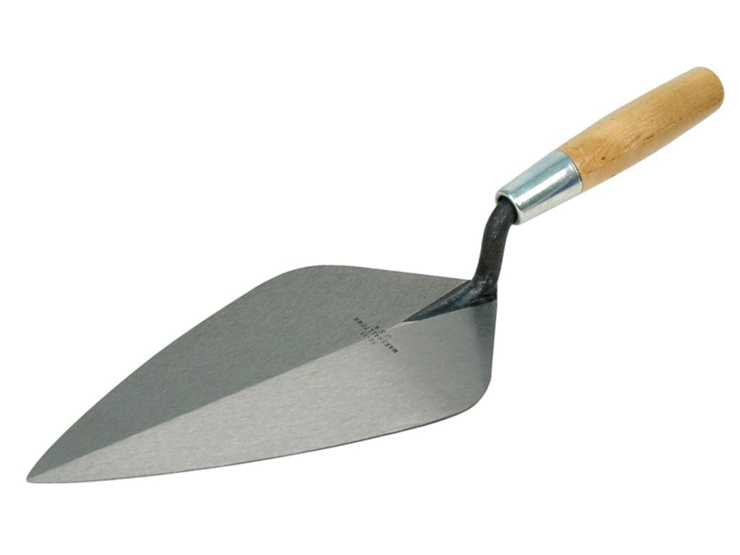 Marshalltown 34 Wide London Pattern Brick Trowel - Wooden Handle 12in M3412