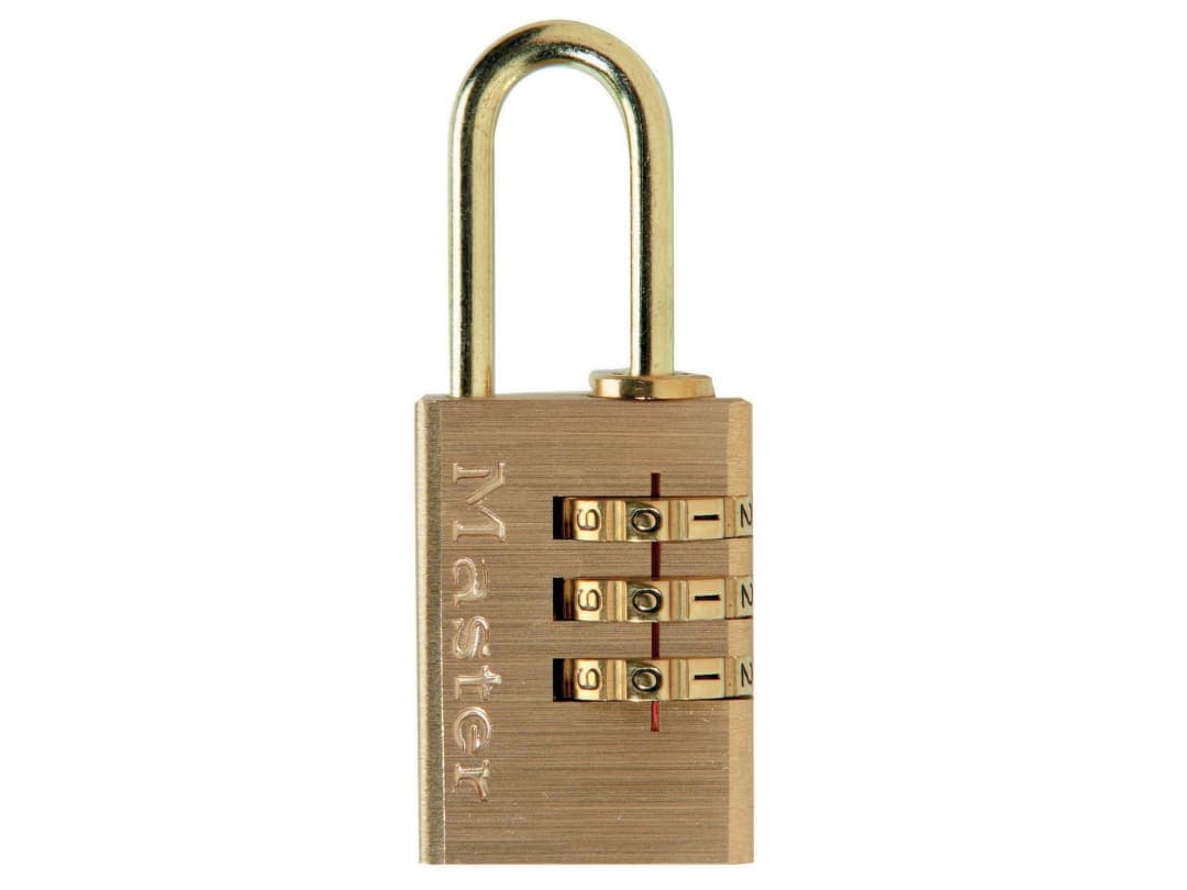 Master Lock Brass Finish 20mm 3-Digit Combination Padlock 620EURD