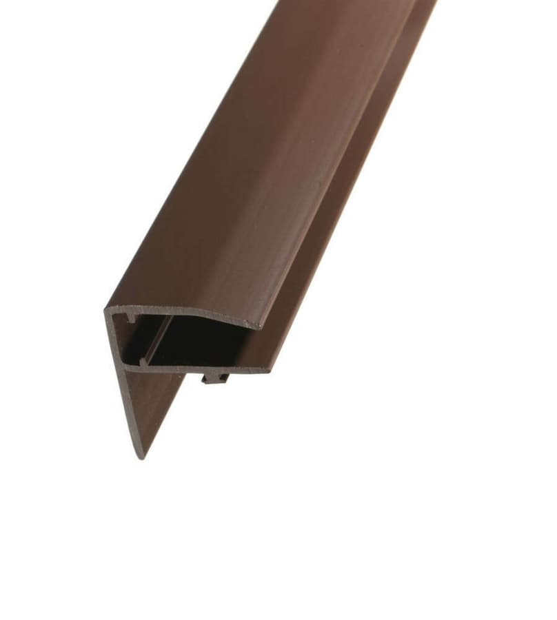 PolyX PVC F Section Rafter Supported - 10mm x 3mtr Brown