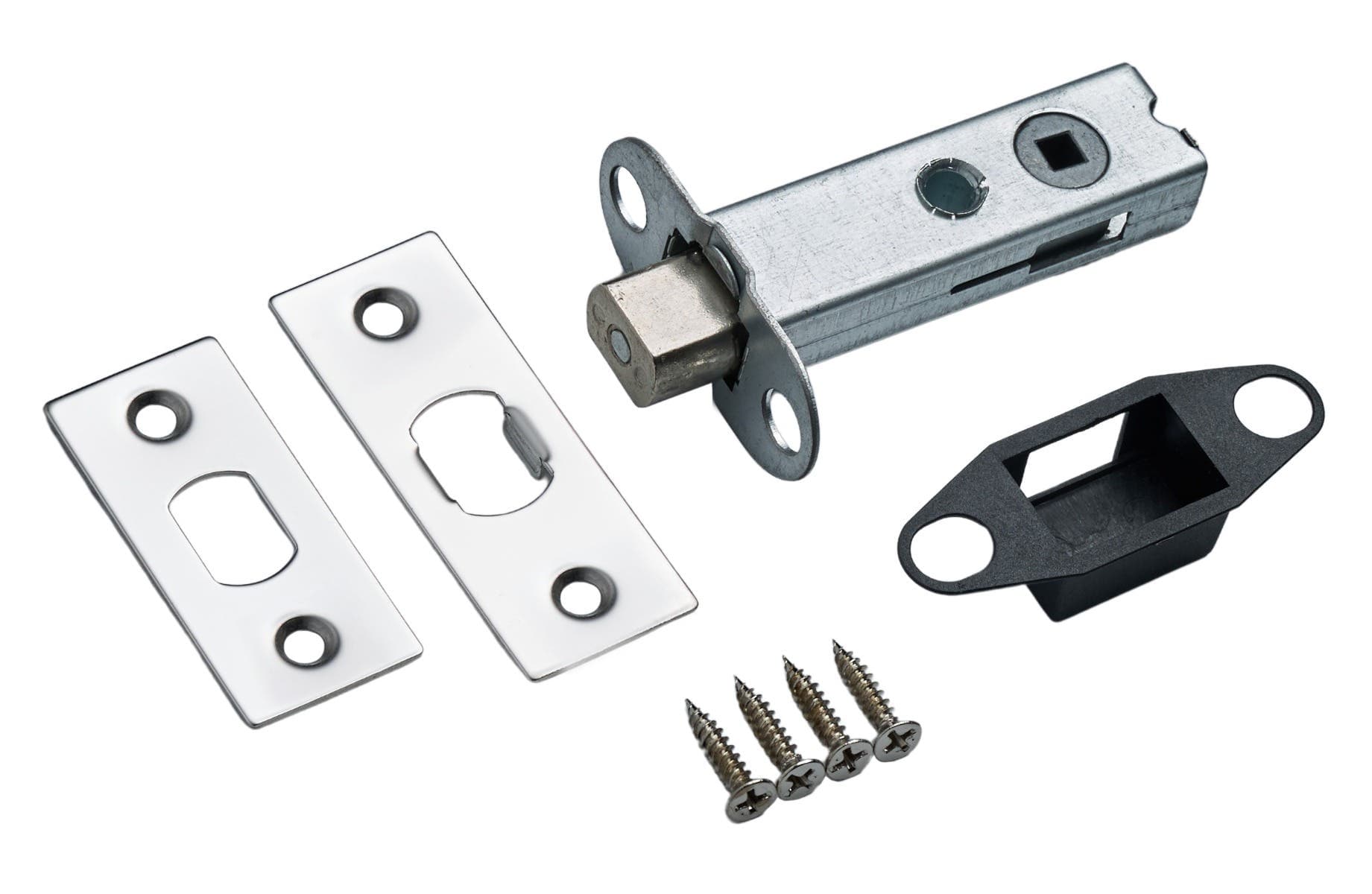 Premium Sprung Bolt Thru Tubular Deadbolt - Nickel Plated / Electro Brass - 76mm - Designer Levers